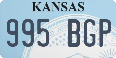 KS license plate 995BGP