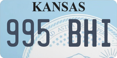KS license plate 995BHI