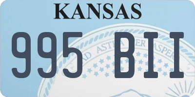 KS license plate 995BII