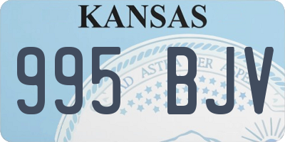 KS license plate 995BJV