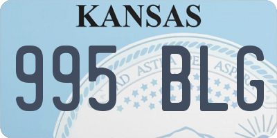 KS license plate 995BLG