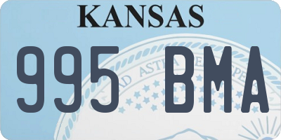 KS license plate 995BMA