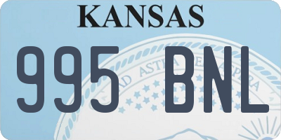 KS license plate 995BNL