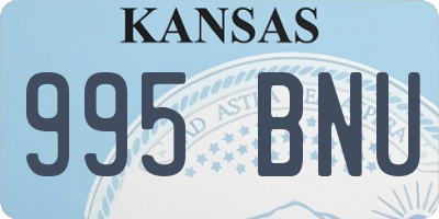 KS license plate 995BNU