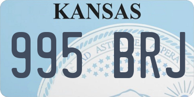 KS license plate 995BRJ