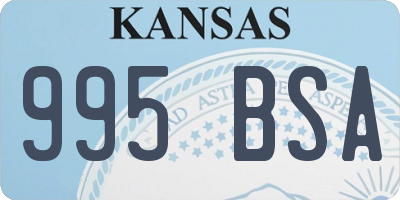 KS license plate 995BSA
