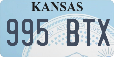 KS license plate 995BTX