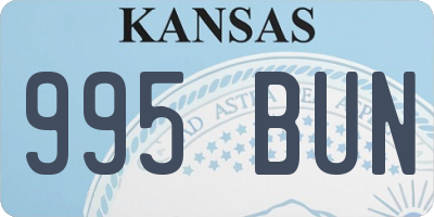 KS license plate 995BUN