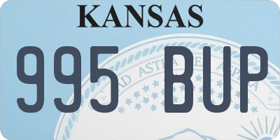KS license plate 995BUP