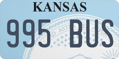 KS license plate 995BUS