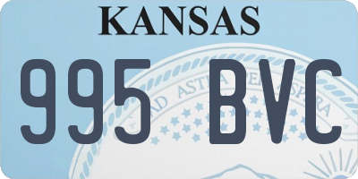 KS license plate 995BVC
