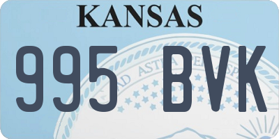 KS license plate 995BVK
