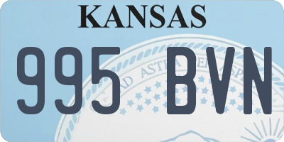 KS license plate 995BVN
