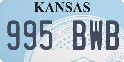 KS license plate 995BWB