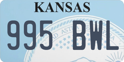KS license plate 995BWL