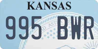 KS license plate 995BWR