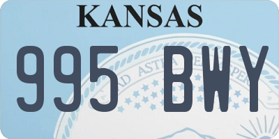 KS license plate 995BWY