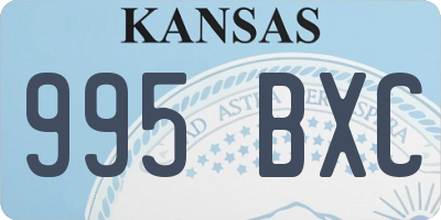 KS license plate 995BXC