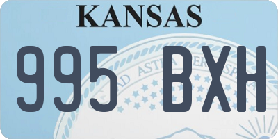 KS license plate 995BXH