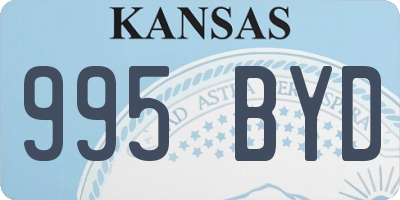 KS license plate 995BYD