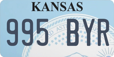 KS license plate 995BYR