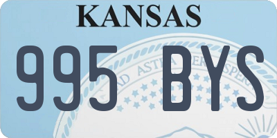 KS license plate 995BYS