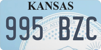 KS license plate 995BZC