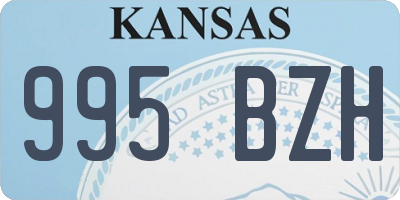 KS license plate 995BZH