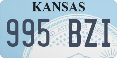 KS license plate 995BZI