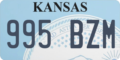 KS license plate 995BZM
