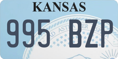 KS license plate 995BZP