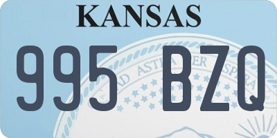 KS license plate 995BZQ
