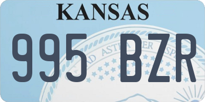 KS license plate 995BZR