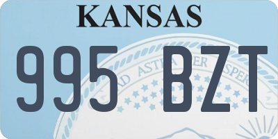 KS license plate 995BZT