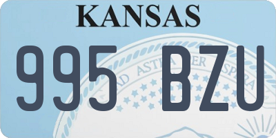 KS license plate 995BZU