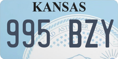 KS license plate 995BZY