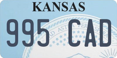 KS license plate 995CAD