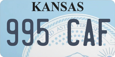 KS license plate 995CAF
