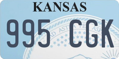 KS license plate 995CGK