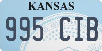 KS license plate 995CIB