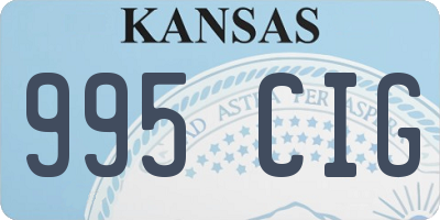 KS license plate 995CIG