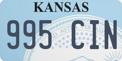 KS license plate 995CIN