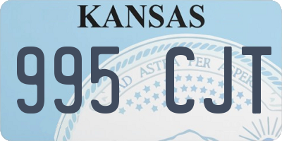 KS license plate 995CJT
