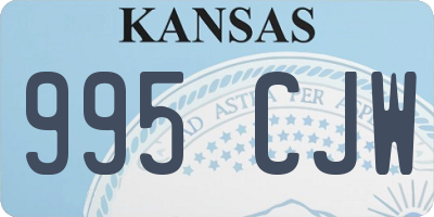 KS license plate 995CJW