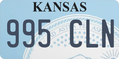 KS license plate 995CLN