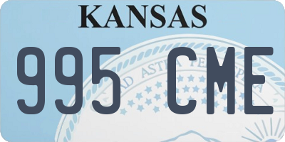 KS license plate 995CME
