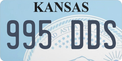 KS license plate 995DDS
