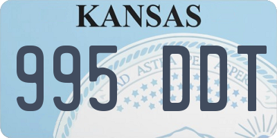 KS license plate 995DDT