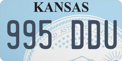 KS license plate 995DDU