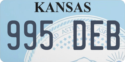 KS license plate 995DEB